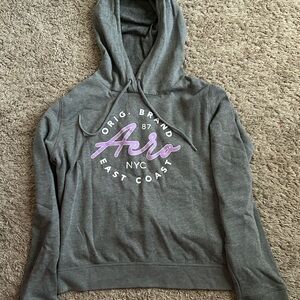 Aeropostale Gray and Purple Hoodie